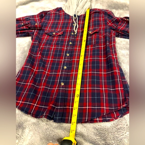 🔥UPCYCLED -21MEN-FLANNEL BUTTON DOWN🔥MEASUREMENTS IN PICS🔥 - Picture 9 of 15